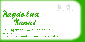 magdolna nanai business card