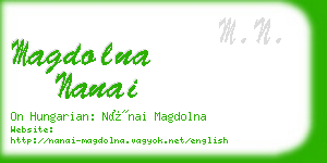 magdolna nanai business card